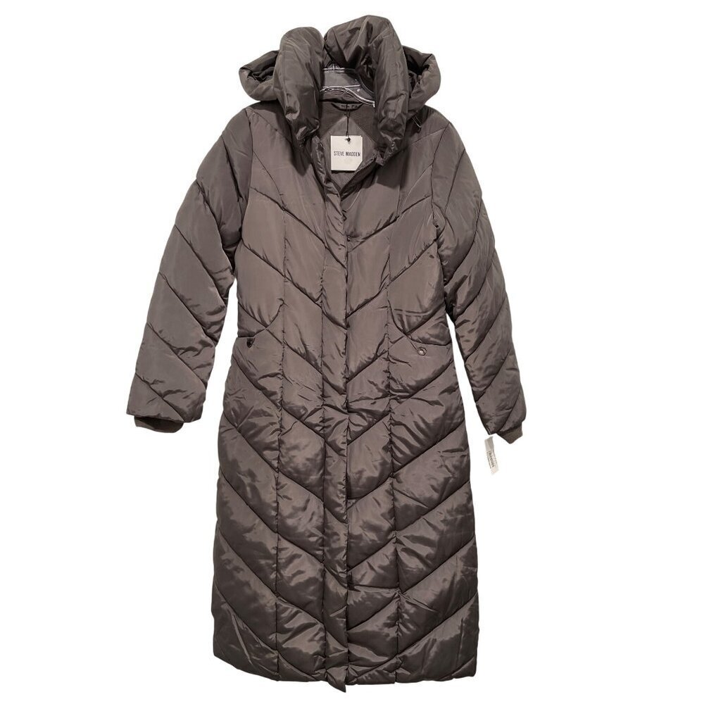 Steve Madden $225 Hooded Puffer Quilted Coat Winter NWT